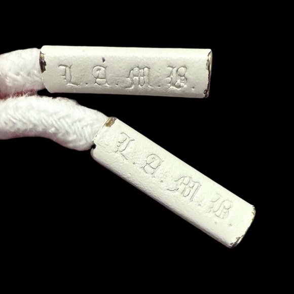 L.A.M.B.- White, Gold & Silver (Dark Gray) Chain Joggers-S/M *See Measurements - Picture 7 of 11